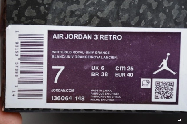 Bmlin Shoes Jordan Retro 'Knicks Rivals' 3 136064-148 Air 0815